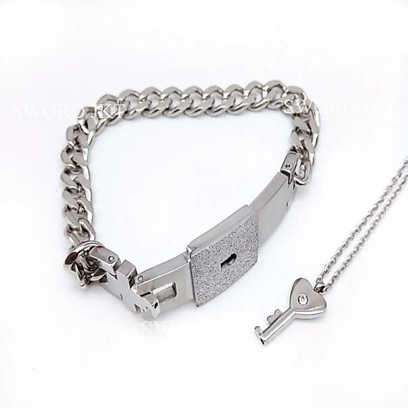 Set Kalung Gelang Couple Kunci Cinta Lover Jewelry Gift Kalung Pasangan Gelang Pasangan Lock And Key