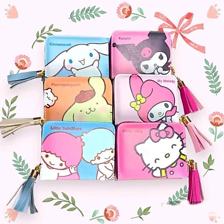 diskon dompet koin karakter kuromi labubu dompet koin dan card dompet resleting wanita