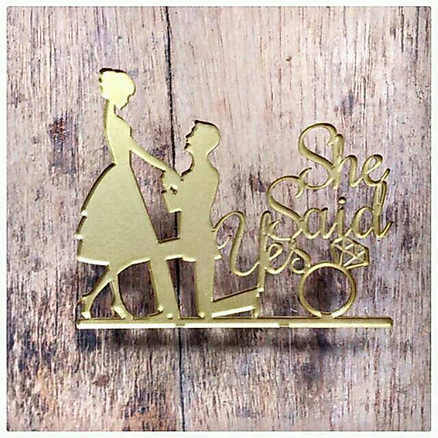 Engagement Married Cake Topper