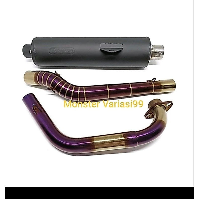 Knalpot Tsukigi Embos VND Two tone Satria FU 150 Carbu