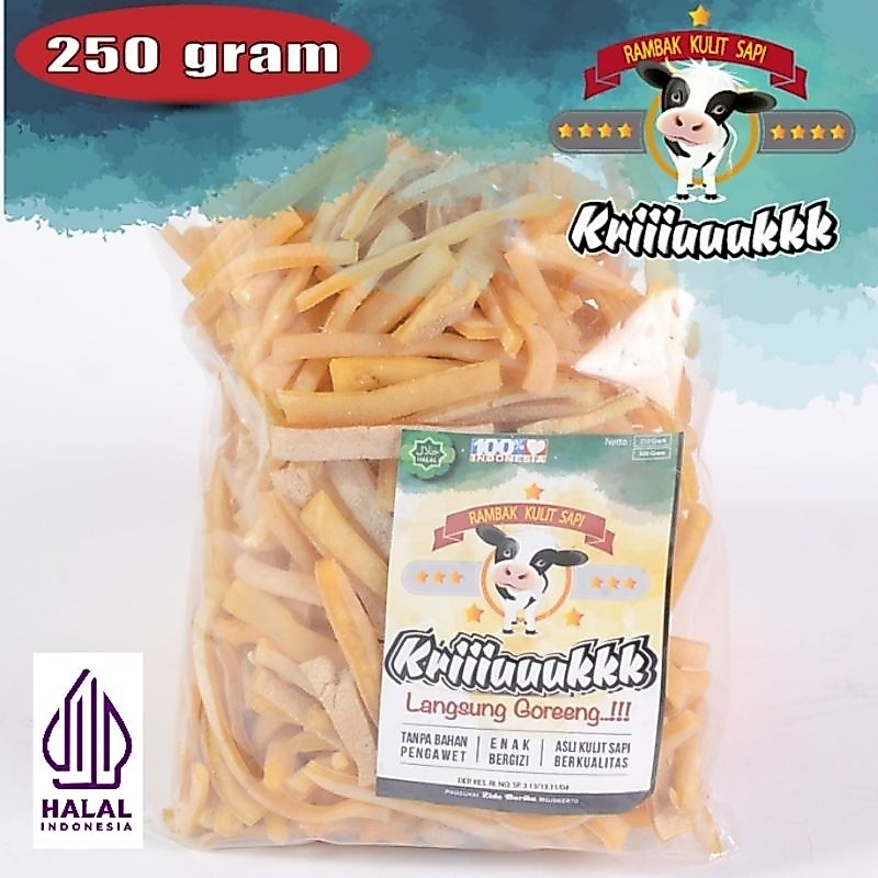 LANGSUNG PRODUSEN RAMBAK KULIT SAPI MENTAH - 250 Gram