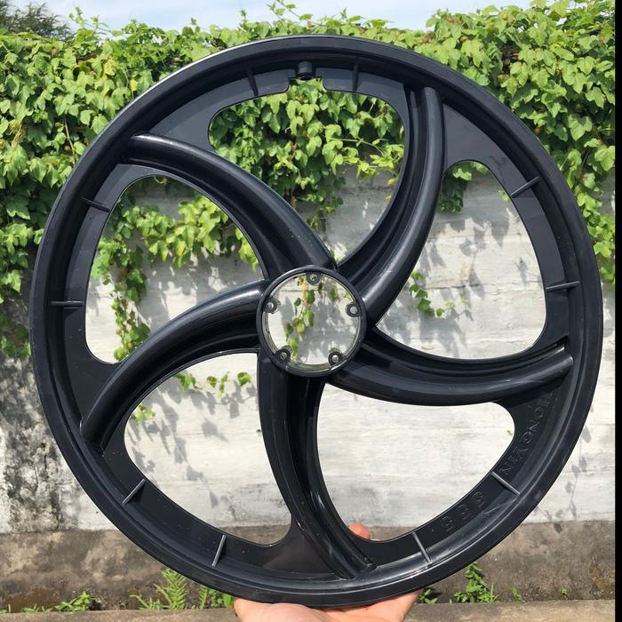 Velg Sepeda Velg Pelek RACING Sabit Klewang Sepeda 20 BMX/LIPAT - Hitam, Sudah Dirakit