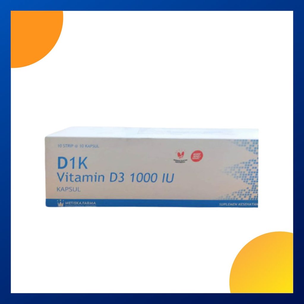 D1k Vitamin D3 1000 Iu Box 100 Kapsul
