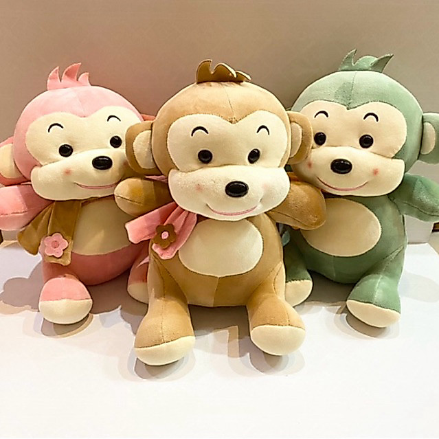 boneka cute monkey with syall animal binatang monyet lucu cantik bagus murah by seulgi (05020290)
