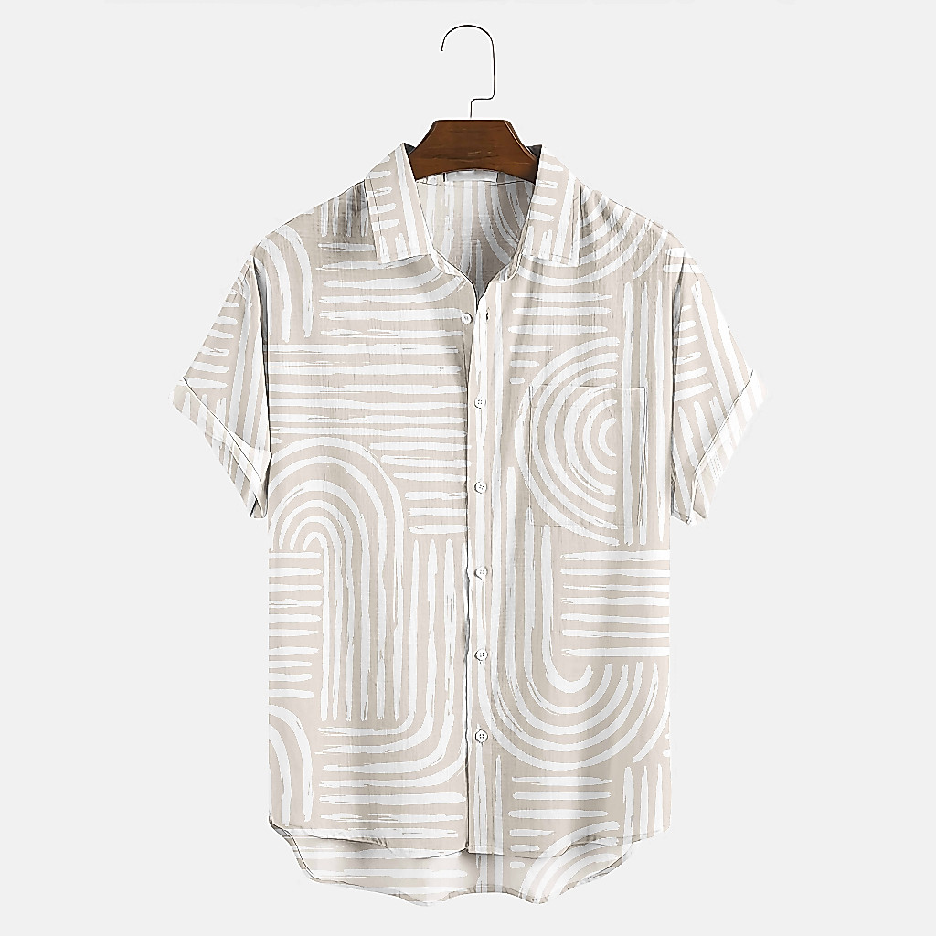 Kemeja pria - Abstract line in nude colors 17148190
