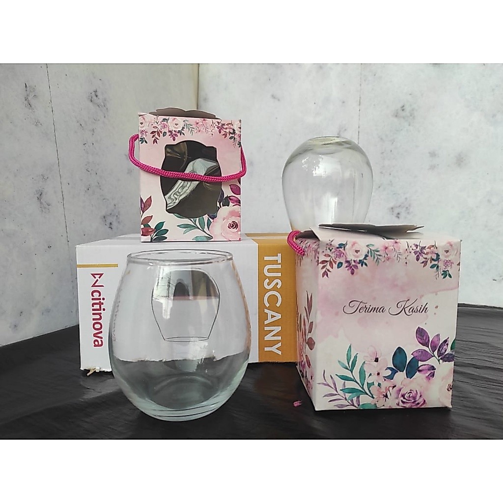 (BONUS TAS) Souvenir Gelas Tuscany Polos Kapasitas 475 ml Gelas Wine Gelas Anggur Souvenir Pernikaha