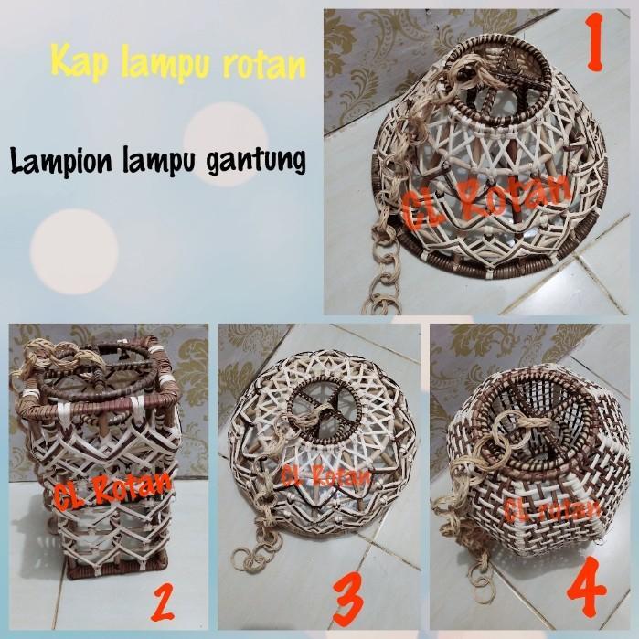 [LM] lampion rotan alamj, kap lampu gantung rotan - Tipe 1, Lampion rotan