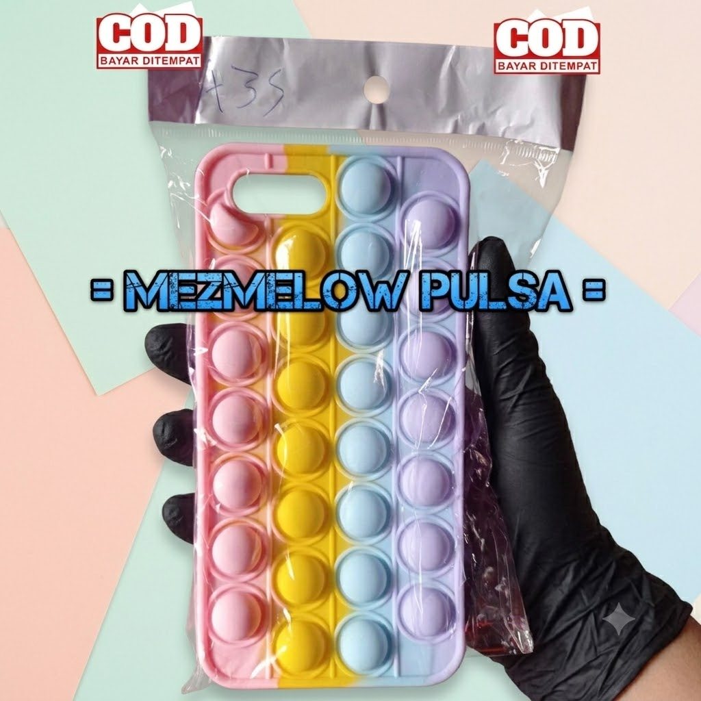 Casing Case Lembut POP IT Rainbow Silicone Case OPPO A3S A5 AX5 Realme C1