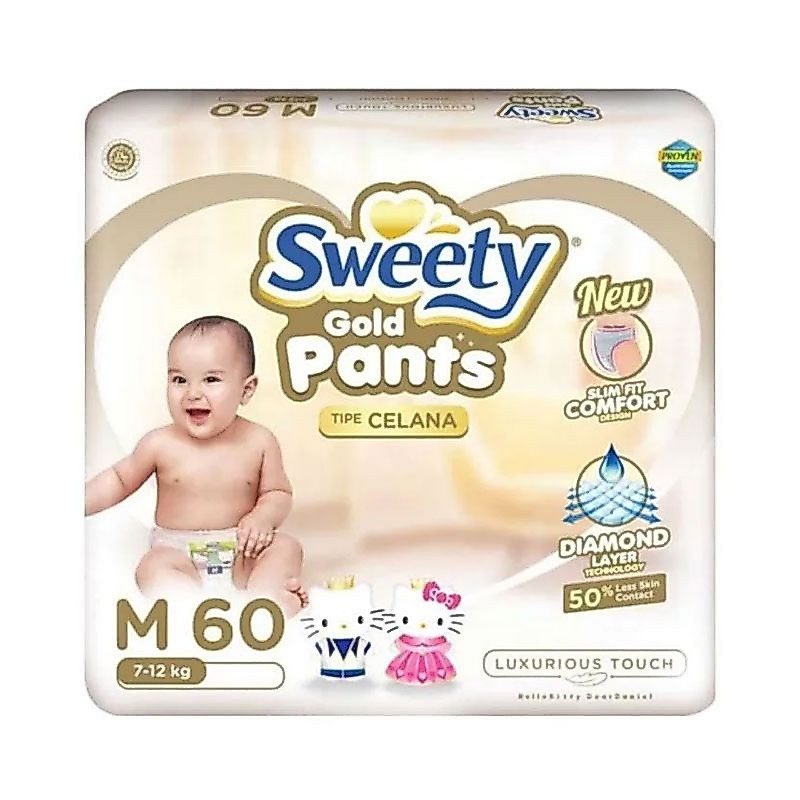 Sweety Gold Pants Popok Bayi M 60