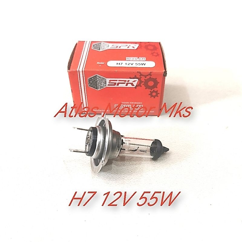 [1PC][H7 12V55W SPK] BOHLAM BALON LAMPU HALOGEN H7 12V 55W - SPK H7 12V55WATT [BERKUALITAS BEST SELL