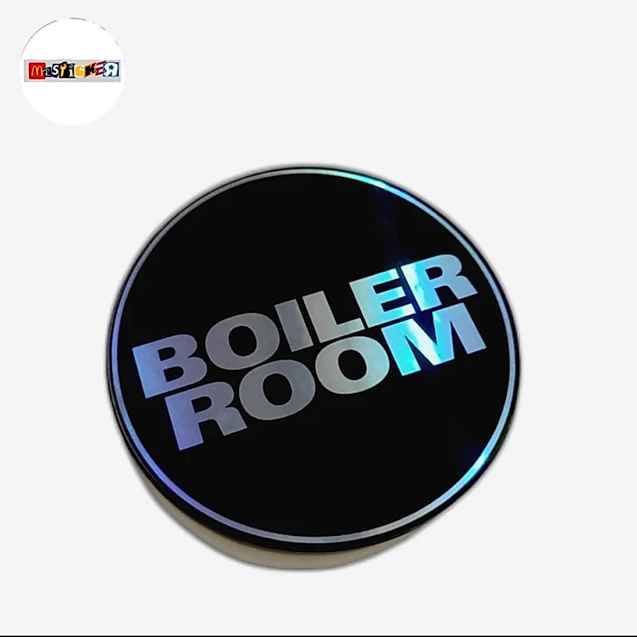 sticker BOILER ROOM og logo hologram stiker