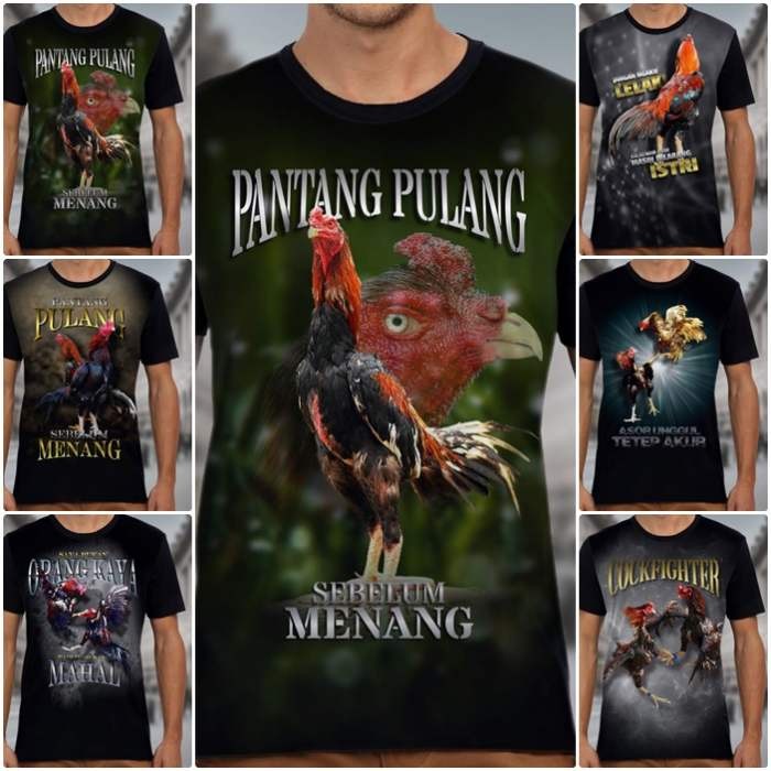 Kaos Ayam Jago Bangkok Baju Ayam Petarung Aduan Distro Tshirt Ayam Laga Sabung Cockfighting