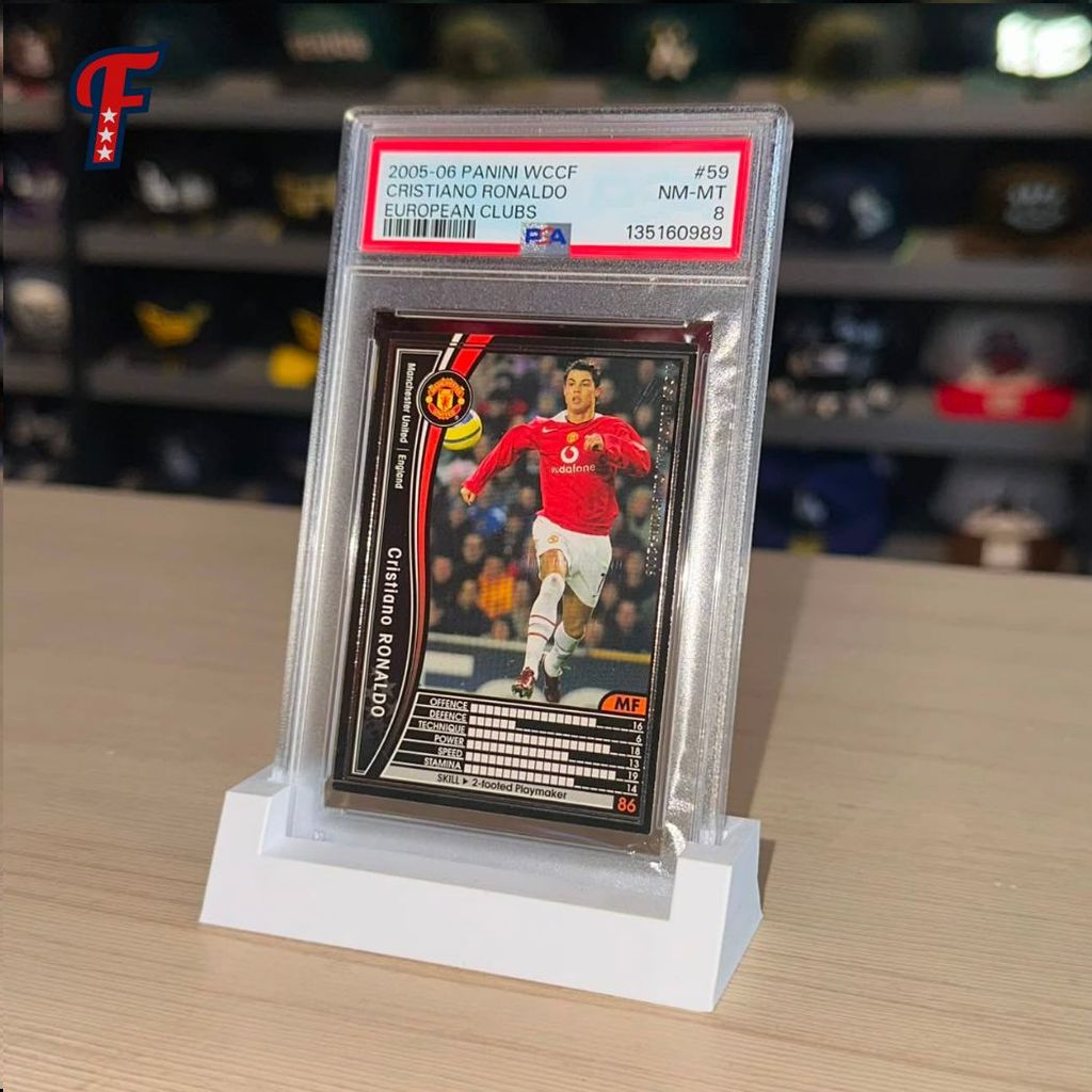 Kartu Slab Soccer 2005 Panini WCCF European Clubs Cristian Ronaldo European Club PSA 8 Grading Cards