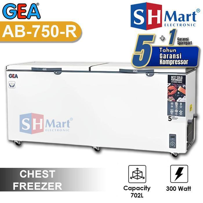 Murah Freezer Box GEA AB750R / Chest Freezer Gea AB 750R 702 Liter (MEDAN) - hitam