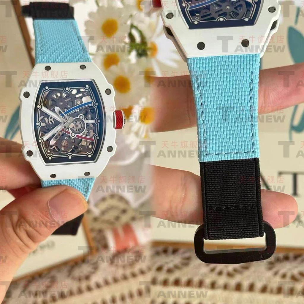 Untuk Richard Mille RM067 RM67-02 RM67-01 RM27 RM35 RM005 Tali Karet Anyaman Gaya Asli Pengganti Tal