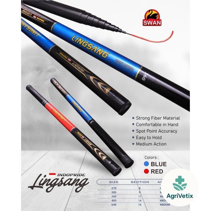 Joran Tegek Ros Pendek Micro Fishing Swan Linsang 270 300 360 450 Ros Pendek - 270