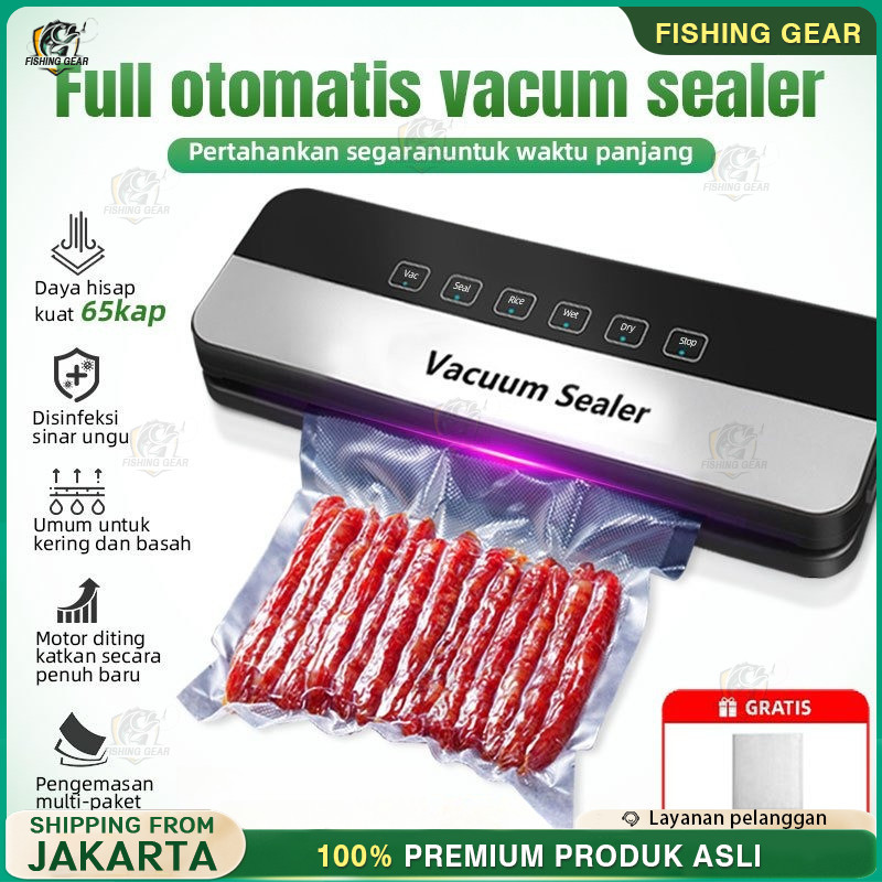 Alat Vakum Makanan Frozen Vacum Sealer Alat Vakum Makanan Basah Kering Frozen Food Seal Free 10 Kant