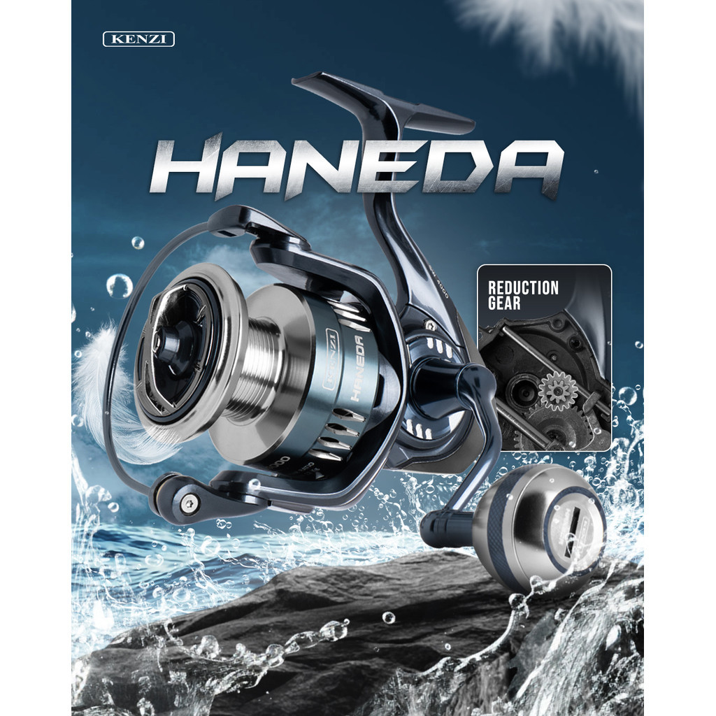 Reel KENZI HANEDA SW Body Aluminium Rotor Carbon Power Handle