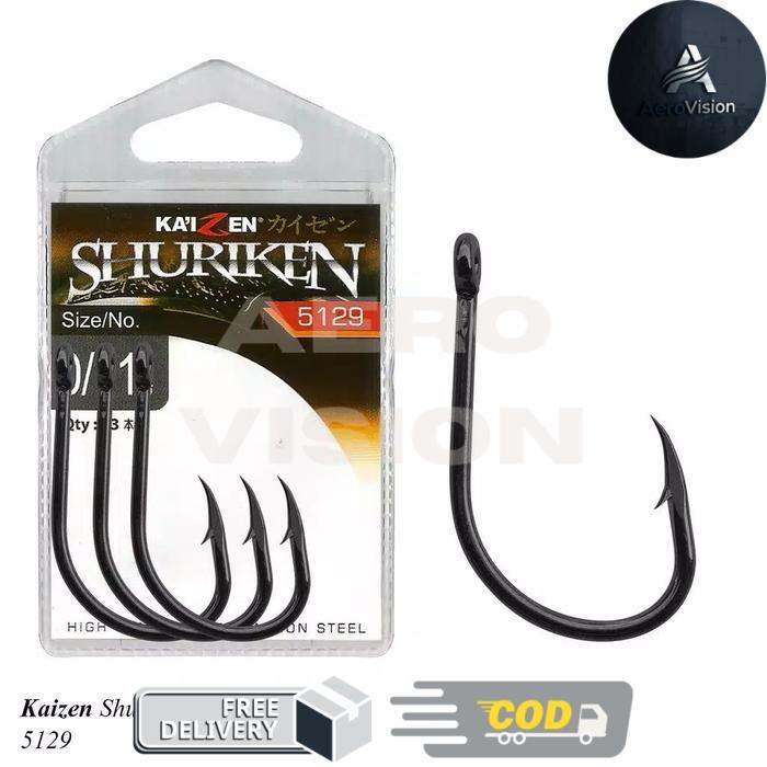 Mata Kail Pancing Carbon Kaizen Shuriken Ukuran Komplit - 0/1