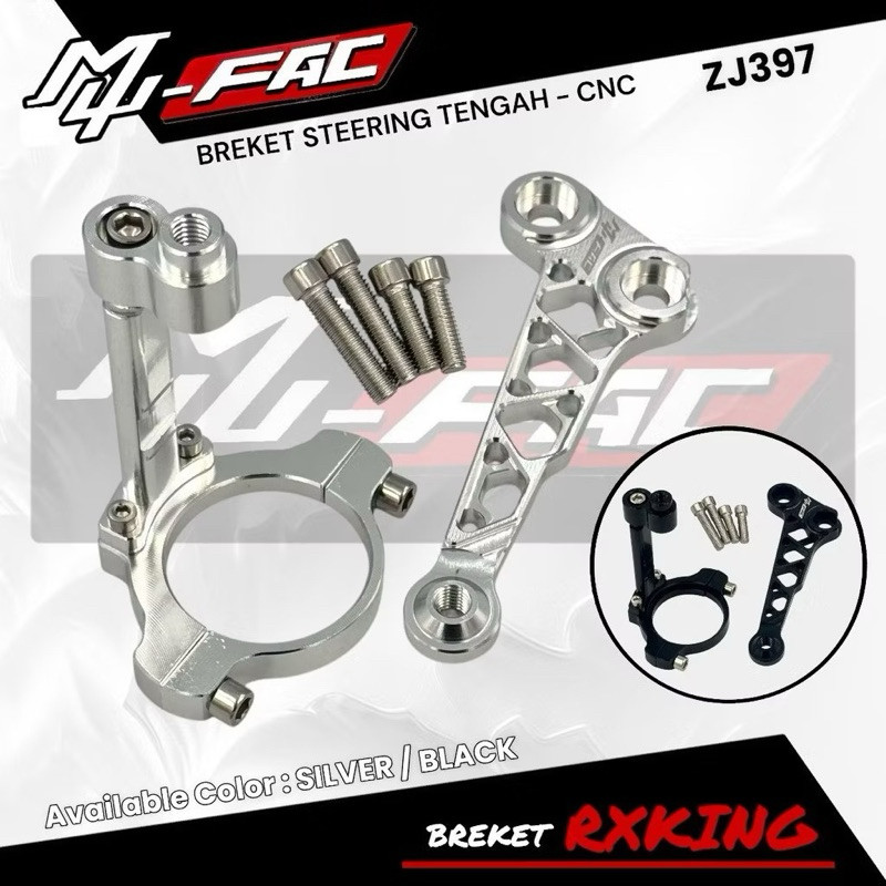 breket Stabiliser Rx King Breket Steering Tengah Mufac breket stabilizer pendek rx kingAluminium Cnc
