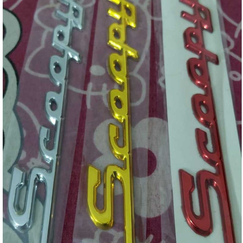 emblem Scoopy / logo Scoopy / tulisan Scoopy timbul / tulisan Scoopy 3d / emblem Scoopy fi / emblem 