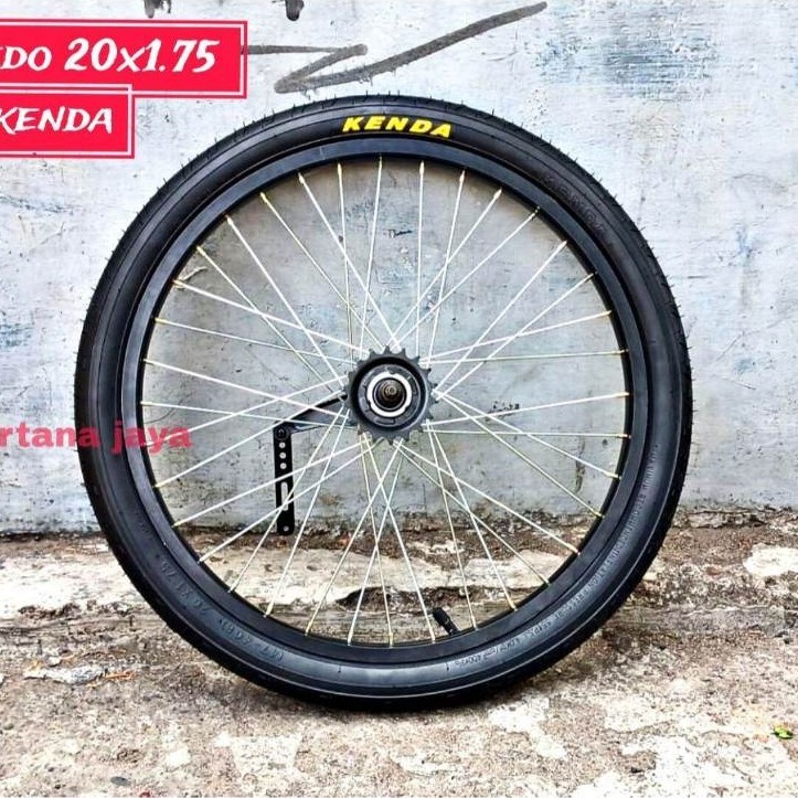 roda sepeda BMX 20 TORPEDO roda sepeda 20 in velg 20 in set ban luar dalam