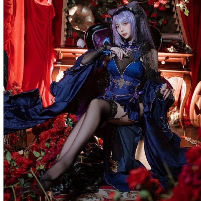 Cosplay kostum Keqing Succubus uwowo rare Genshin Impact