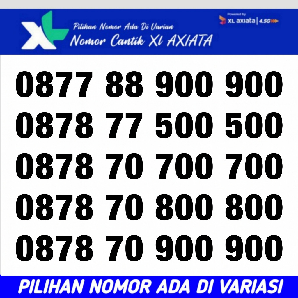 XL AXIATA - Kartu Perdana Nomor Cantik -  0877 88 900 900 - 0878 77 500 500 - 0878 70 700 700 - 0878