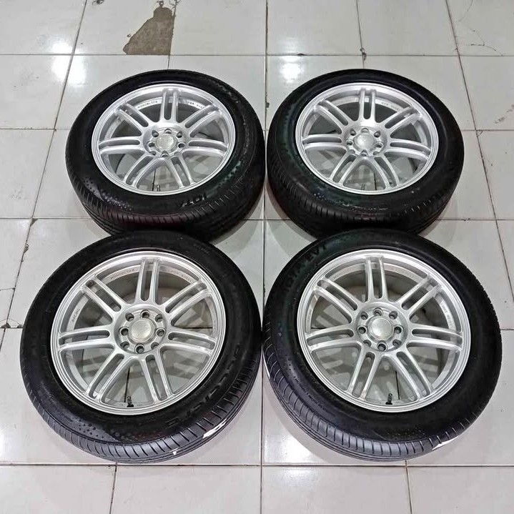 velg mobil bekas HSR Boon R17 lebar 7,5 ET 42 pcd 4x100/ 114 cocok untuk Avanza Raize Rocky Vios dll