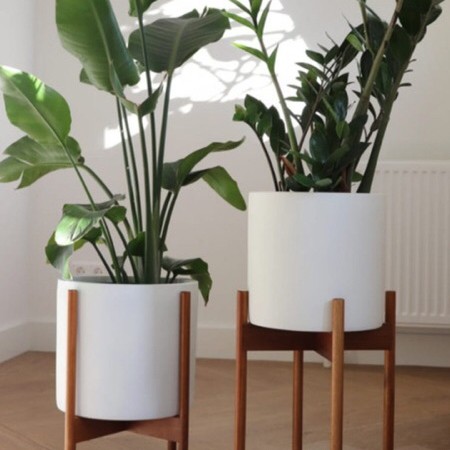 pot bunga besar - pot terakota free packing kayu - pot tanah liat 30 cm (include standing pot kayu)