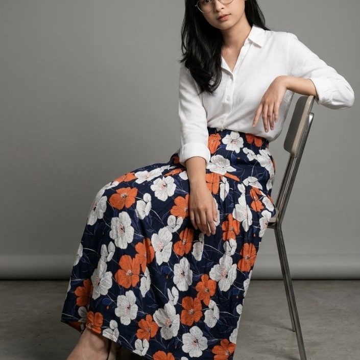 Rok Motif Bunga Bunga, Rok, Rok untuk ke pantai, Rok kekinian, Rok viral, Rok Casual, Bunga, motif b