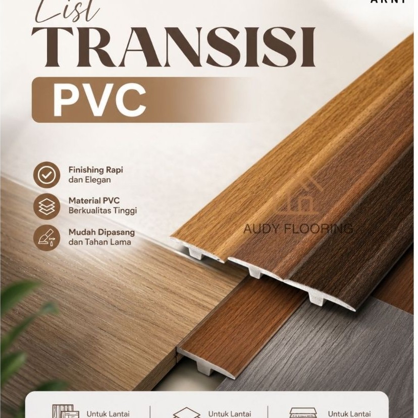 List Transisi PVC Lantai Panjang 240 cm | List Pintu Lantai Vinyl,SPC,Parket | Aksesoris Lantai Viny
