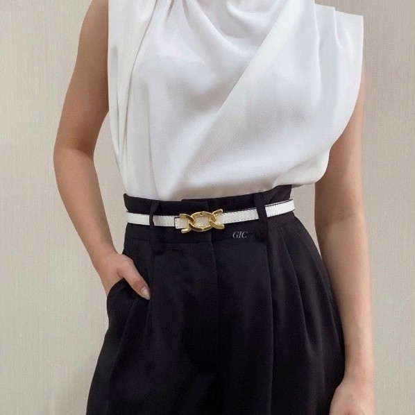 (Clariont) GIC - Collin Skinny Belt (Reversible) | Ikat Pinggang Kulit Wanita