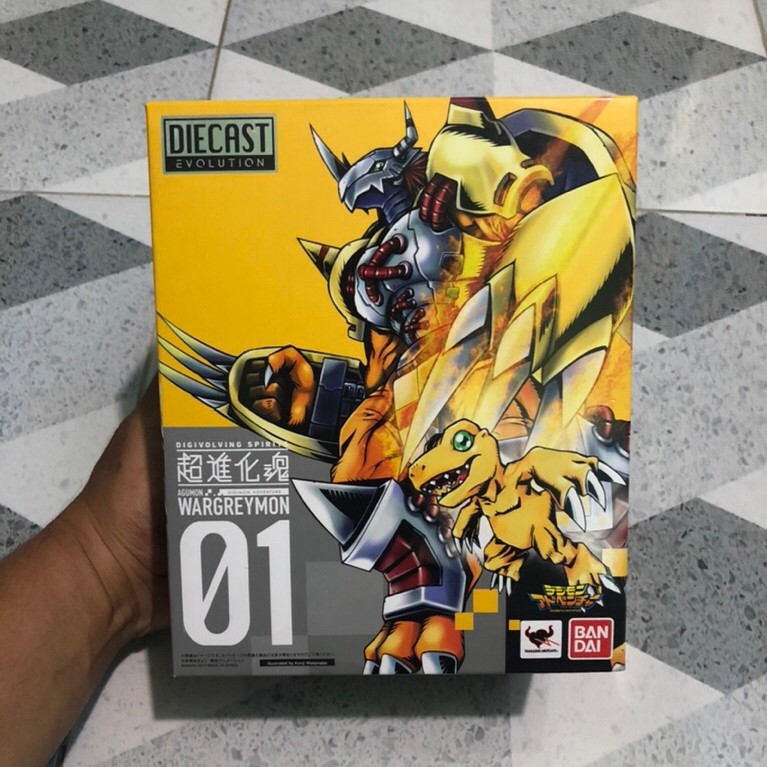 Mainan figure digimon digivolving spirits agumon to wargreymon