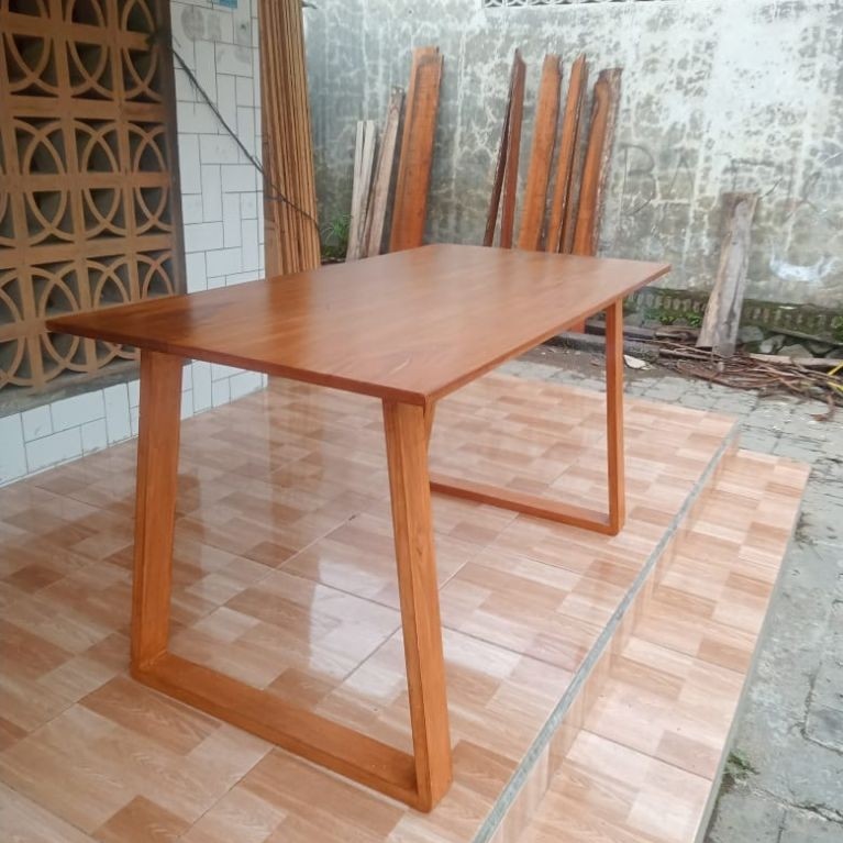 meja minimalis (meja tulis/meja kerja) kayu mahoni