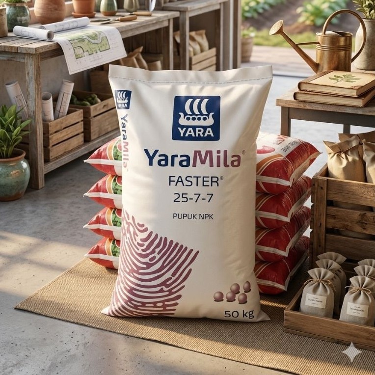 Pupuk pertumbuhan YARAMILA FASTER ecer 500g-50kg