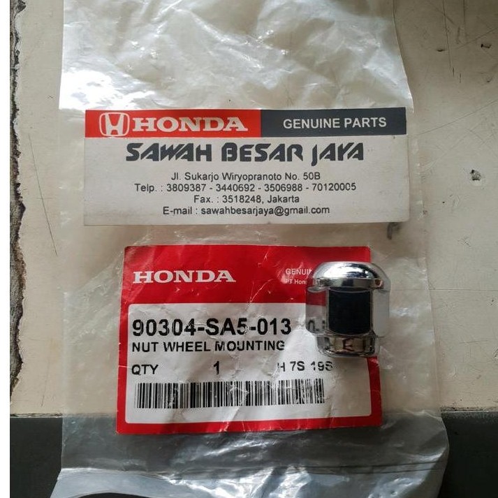 NUT WHEEL ATAU MUR RODA VELG HONDA BRIO . MOBILIO . FREED . CIVIC TURBO . JAZZ S RS GE8 . BRV . CRV