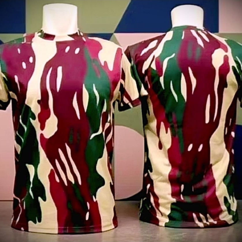 kaos loreng kopasus kaos Army lengan pendek rib