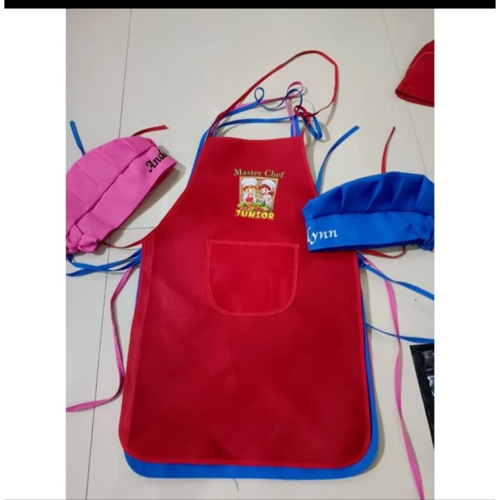 Set Celemek Topi Masak Anak Logo Market Day Co
