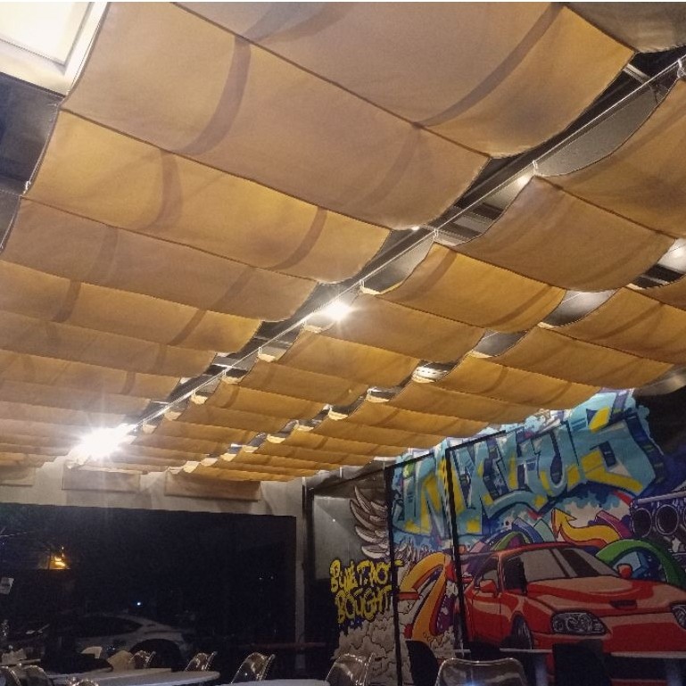 Awning gelombang bahan cordura ukuran 2x7