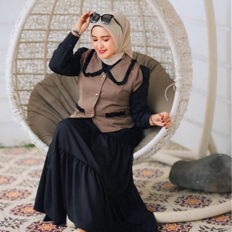 Dress ( Luniva ) - Gamis Rompi Panjang  Wanita