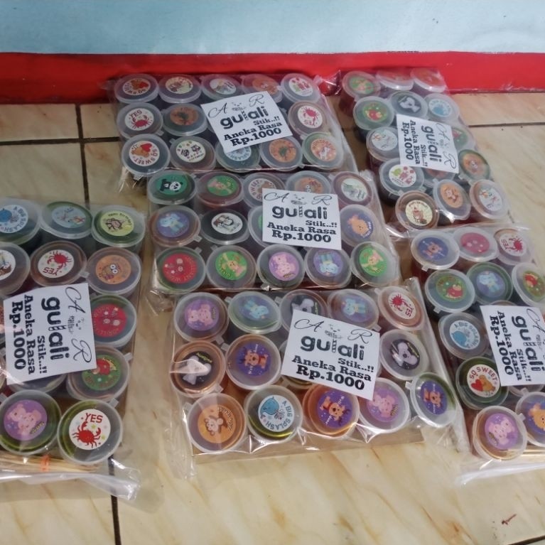 Gulali stik colek aneka rasa isi 10