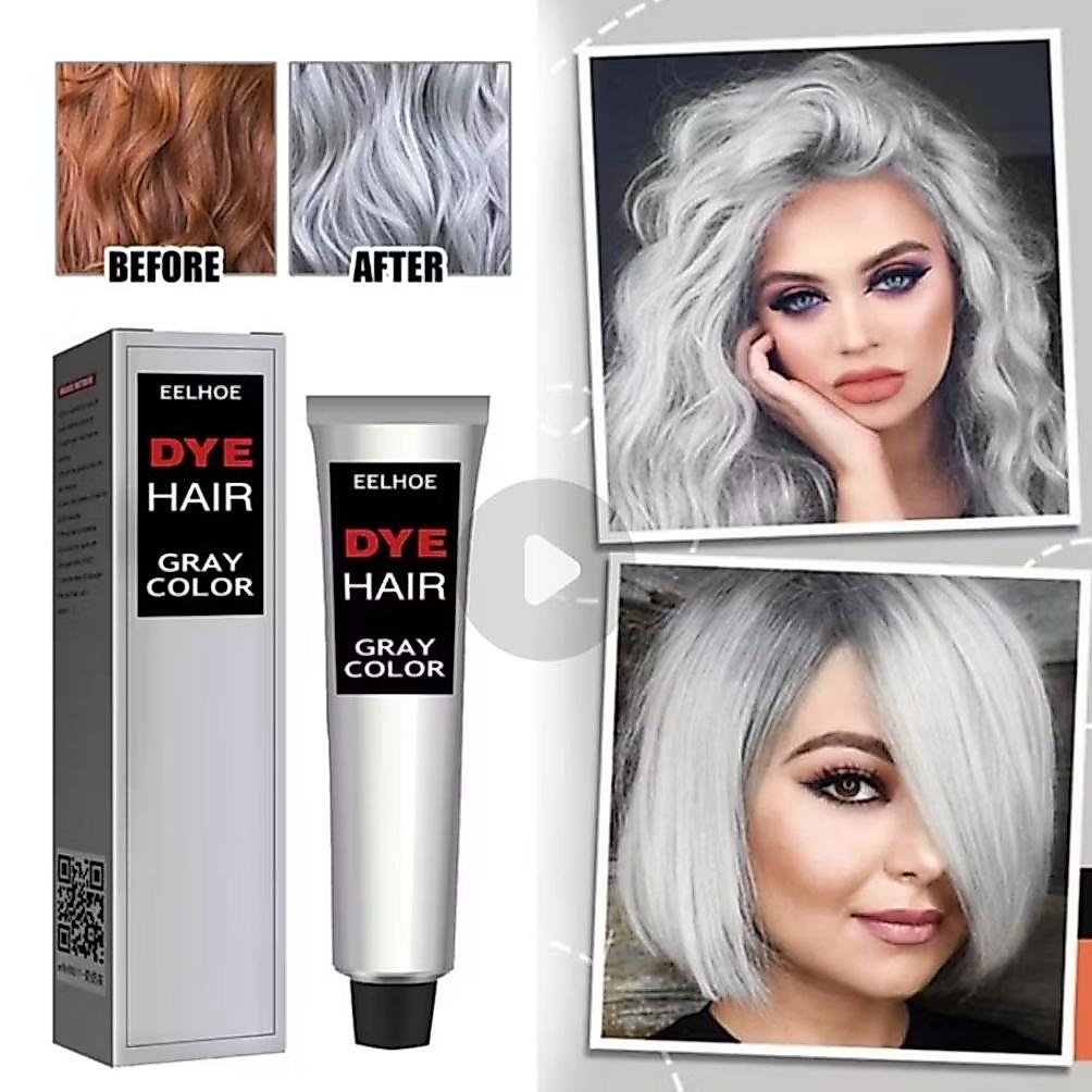 PEWARNA RAMBUT PERMANEN WARNA ABU-ABU MUDA | CAT RAMBUT ABU-ABU MUDA MURAH