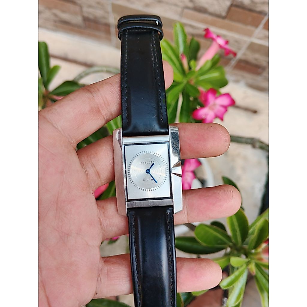 Jam tangan ConCord delirium quartz tank mulus normal