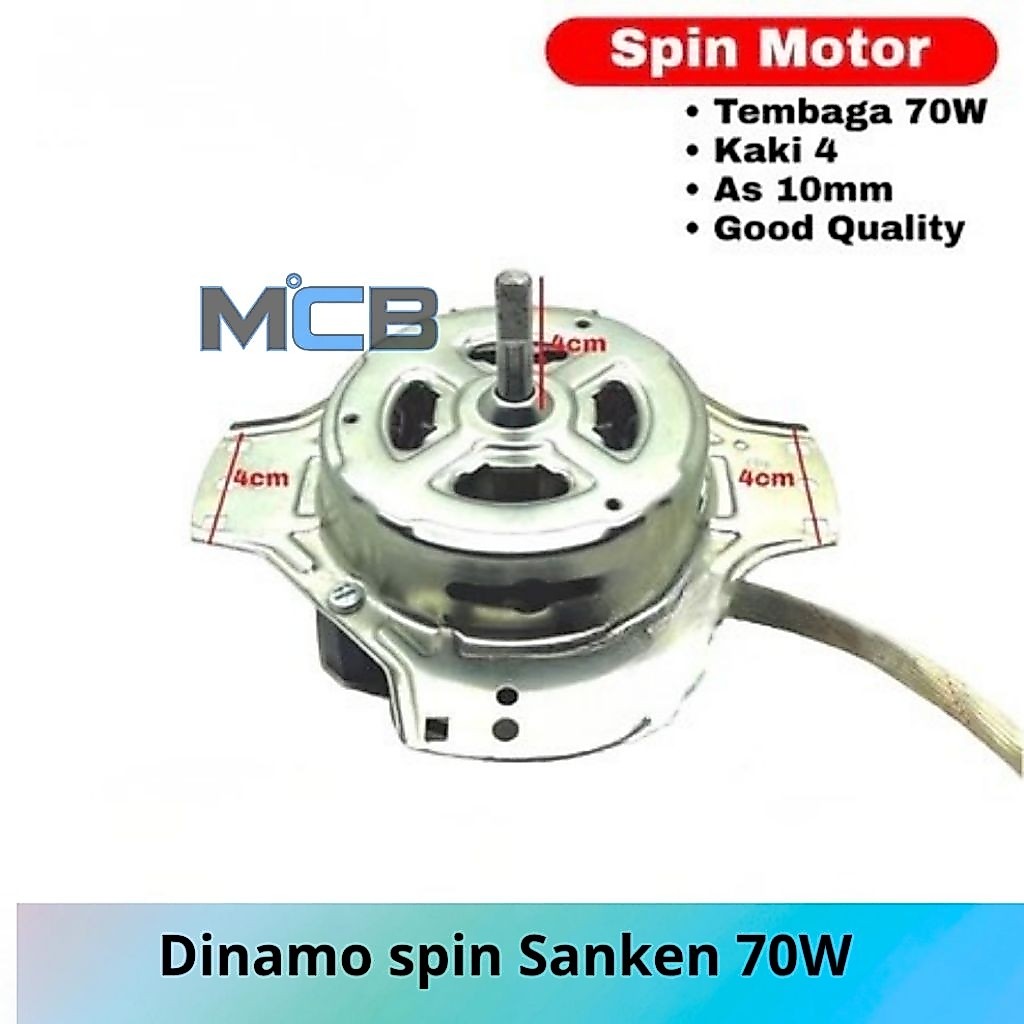 Dinamo pengering mesin cuci sanken spin 70watt tembaga YYG-70A/XTD RME