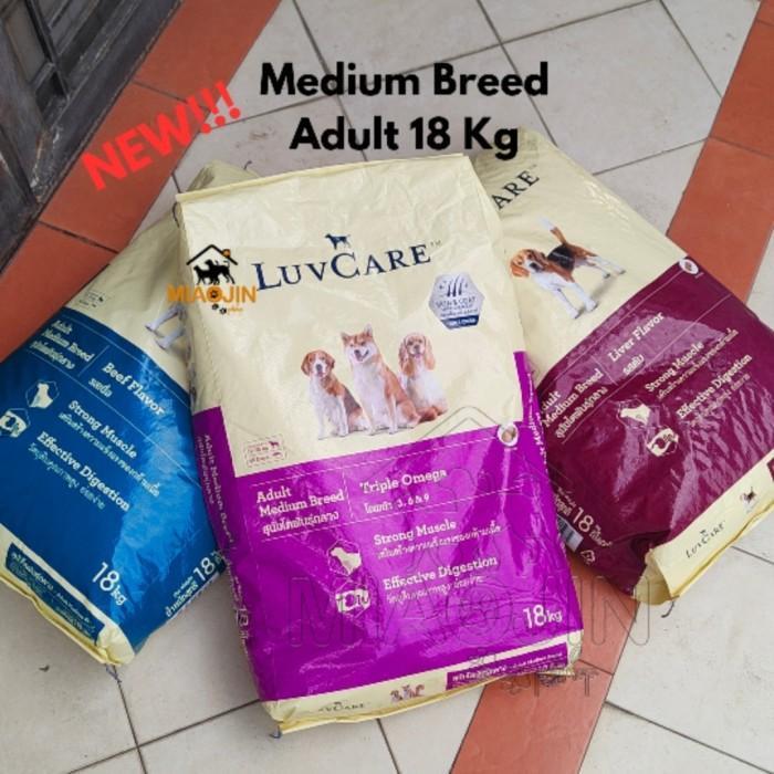 LUVCARE Adult Medium Breed 15kg - Luv Care Dog Food / Small Puppy - 15Kg Beef