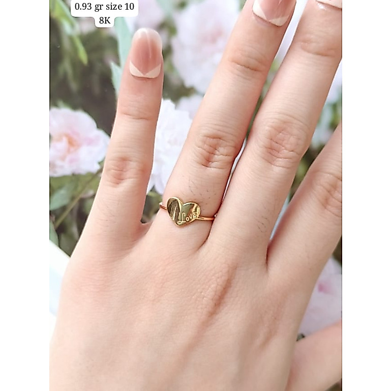 Cincin hati love fashion emas asli ubs gold 375