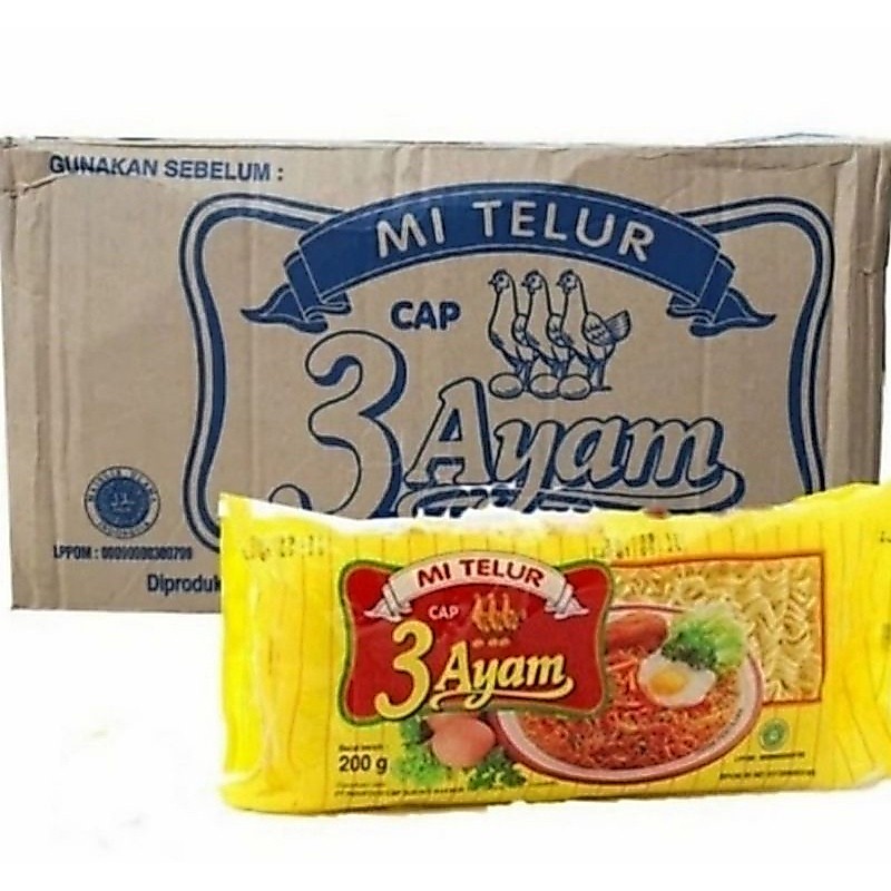 Mie 3 Ayam Telor 200 Gram Mie & Pasta Instan Murah
