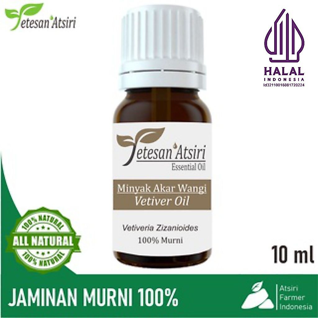 10ml pure essential oil vetiver - minyak atsiri akar wangi vetiver essential esensial essensial oil