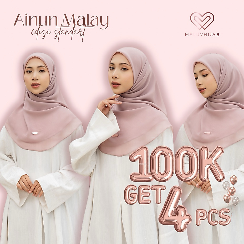 PART 1 ||Ainun hijab segiempat ala malaysia / Hijab Malaysia / Hijab Segiempat